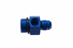 Redhorse Performance 9193-08-08-1 -08 AN Male to -08 ORB with 1/8NPT gauge port adapter - blue