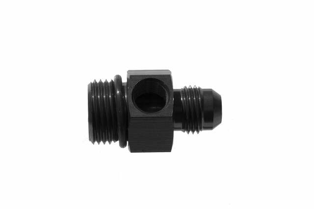 Redhorse Performance 9193-10-08-2 -10 AN Male to -08 ORB with 1/8NPT gauge port adapter - black