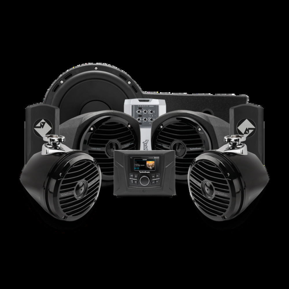 Rockford Fosgate 400 watt stereo front speaker subwoofer & rear speaker kit for select General GNRL-STAGE4