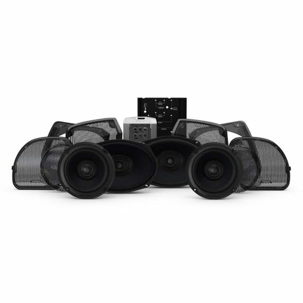 Rockford Fosgate Four speakers & amplifier kit for select 2014+ Road Glide and Street Glide Harley Davidson HD14RGSG-STAGE3