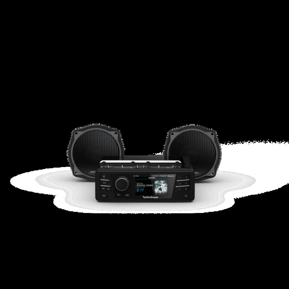 Rockford Fosgate Source unit & two speakers kit for select 1998-2013 Street Glide motorcycles HD9813SG-STAGE1
