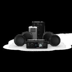 Rockford Fosgate Source unit, four speakers & amplifier kit for select 1998-2013 Street Glide Ultra Glide pn hd9813sgu-stage2
