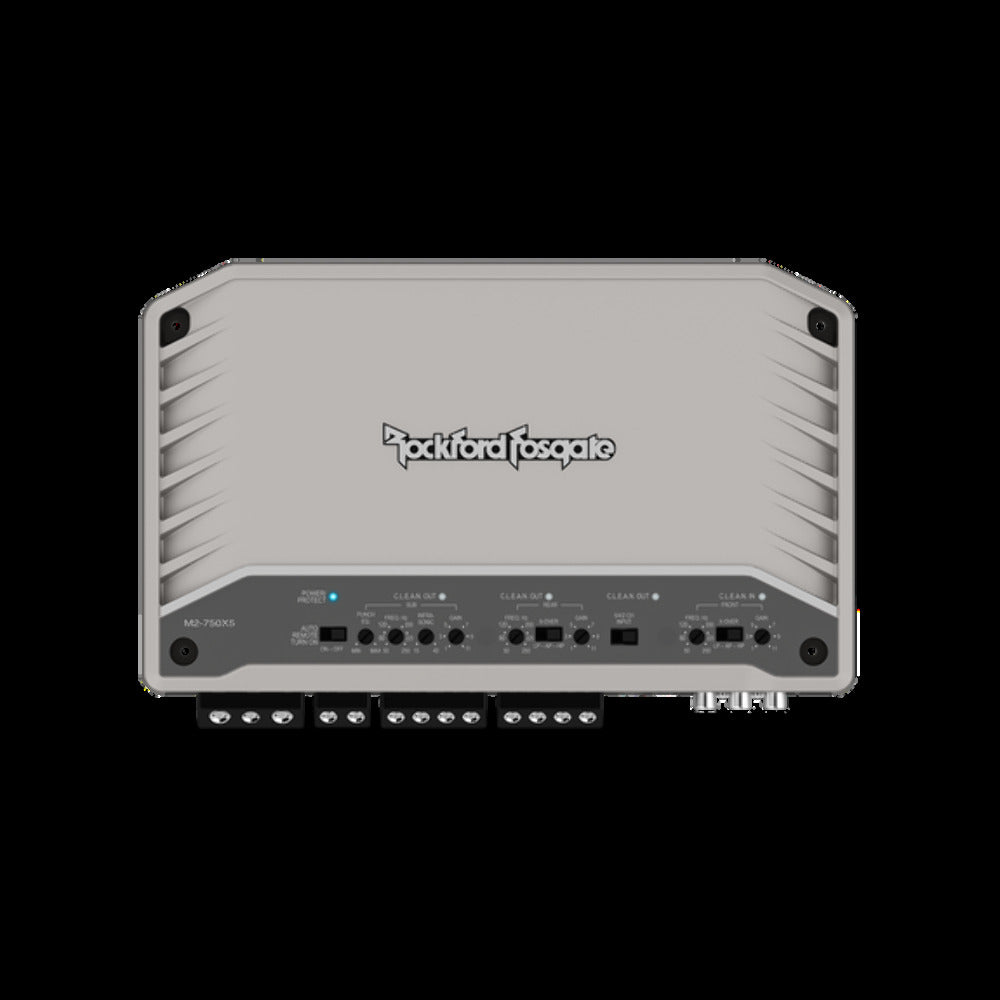 Rockford Fosgate 5 channel Element Ready amplifier 50x4 + 200x1 @ 4 100x4 + 350x1 @ 2 200X2 @ M2-750X5