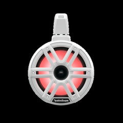 Rockford Fosgate 8" Color Optix horn wake tower speakers 300W RMS 1200W peak white & stainless M2WL-8H
