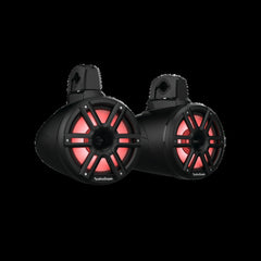 Rockford Fosgate 8? Color Optix horn wake tower speakers, 300W RMS, 1200W peak, black & stainless pn m2wl-8hb