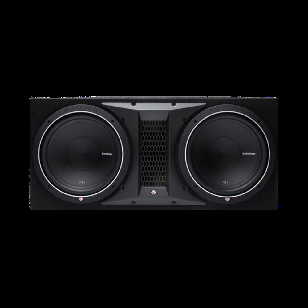 Rockford Fosgate Dual 12" ported loaded enclosure, 500 watts RMS, 
2? final, H 15.1? x W 33.9? x pn p1-2x12
