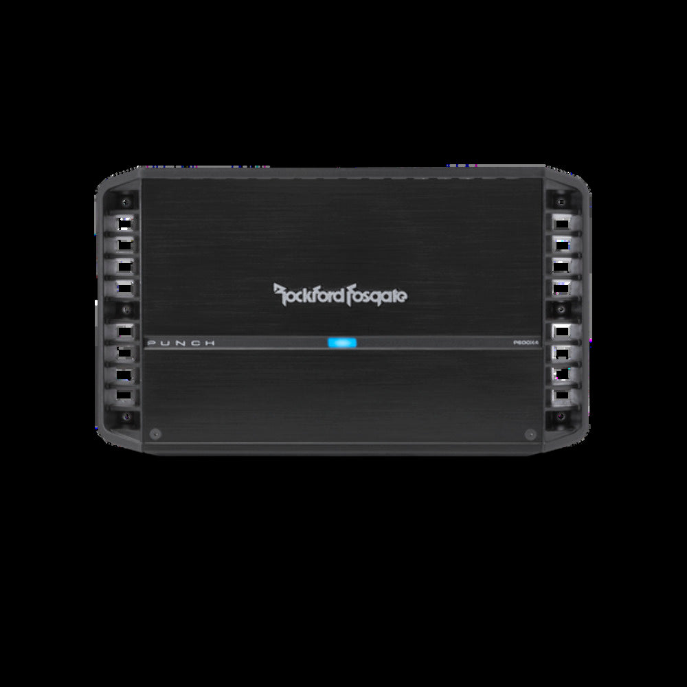 Rockford Fosgate 4 channel amplifier 
75x4 @ 4?, 150x4 @ 2?, 300x2 @ 4? bridged pn p600x4