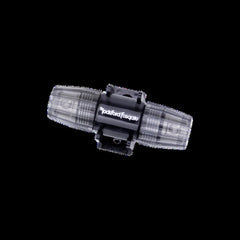 Rockford Fosgate Inline AGU fuse holder platinum finish, accepts 4 AWG or 8 AWG wire rffagu AGU