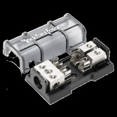 Rockford Fosgate Fused AGU distribution block platinum finish accepts 1/0 AWG/ 4 AWG inputs (2 rffdagu DAGU
