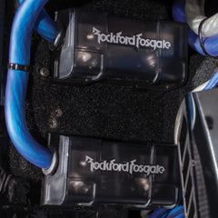 Rockford Fosgate Fused AGU distribution block platinum finish accepts 1/0 AWG/ 4 AWG inputs (2 rffdagu DAGU