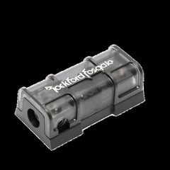 Rockford Fosgate Fused AGU distribution block platinum finish accepts 1/0 AWG/ 4 AWG inputs (2 rffdagu DAGU