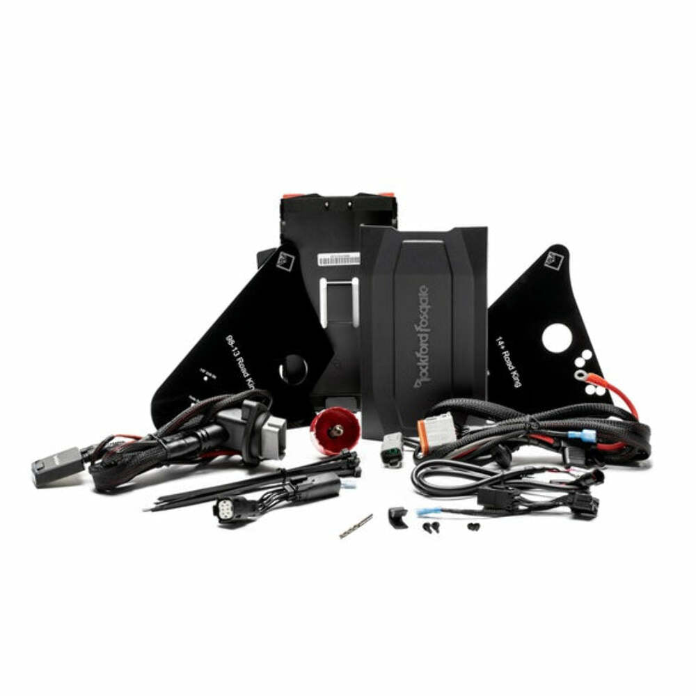 Rockford Fosgate Complete amp install kit for 1998+ Harley Davidson Road King motorcycles RFK-HDRK