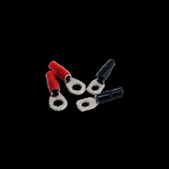 Rockford Fosgate 4 AWG seamed crimp style ring terminal, platinum finish, 4 pack pn rfts4