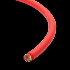 Rockford Fosgate 51 ft spool 1/0 AWG frosted red wire full spec RFW1R-51