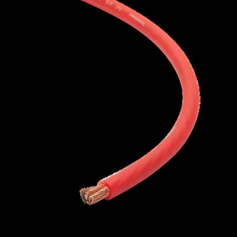 Rockford Fosgate 100 ft spool 4 AWG frosted red wire full spec RFW4R