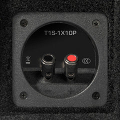 Rockford Fosgate 10" ported loaded enclosure 500 watts RMS 1 final H 14.5 x W 31.5 x Dtop T1S-1X10P