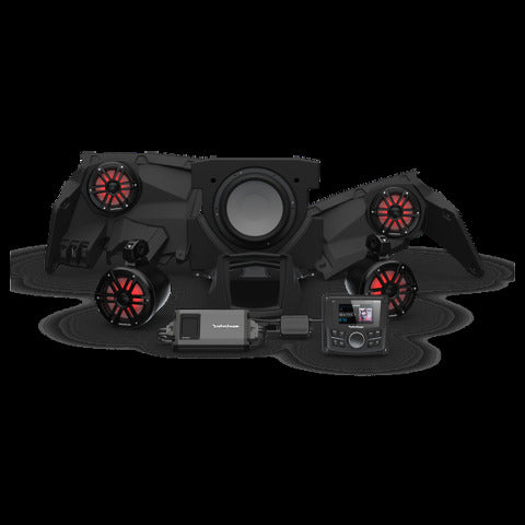 Rockford Fosgate PMX-2 800 watt Color Optix front speakers subwoofer & Color Optix rear speake X317-STG4