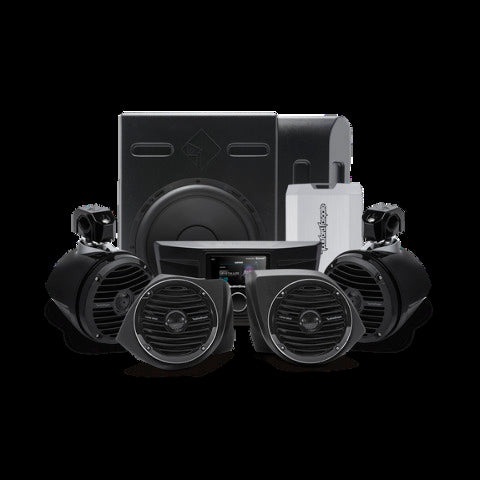 Rockford Fosgate 400 watt stereo front lower speaker subwoofer & rear speaker kit for select Y YXZ-STAGE4