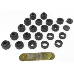 Rugged Ridge 1-105BL Body Mount Kit; Black; 87-95 Jeep Wrangler YJ