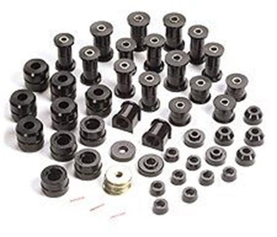 Rugged Ridge 1-2005BL Polyurethane Bushing Kit; Black; 87-95 Jeep Wrangler YJ