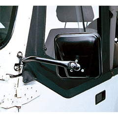 Rugged Ridge 11001.08 CJ-Style Side Mirror Kit; Black; 97-06 Jeep Wrangler TJ