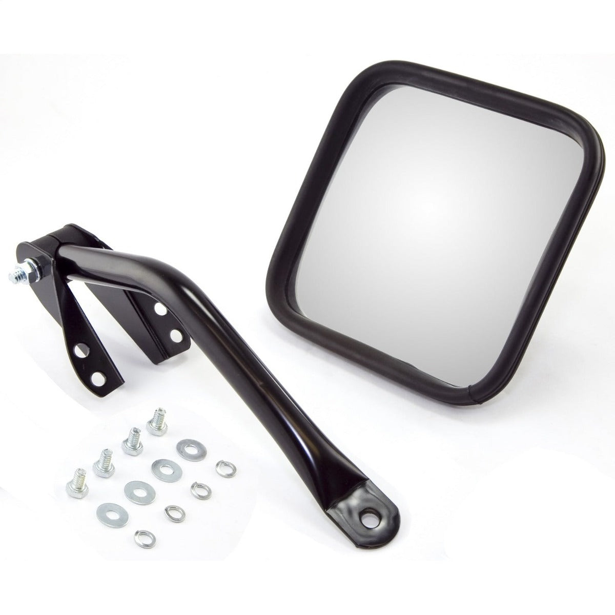 Omix-ADA 11001.09 Door Mirror Kit; Left; Head/Arm; Black; 55-86 Jeep CJ
