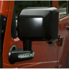 Rugged Ridge 11002.15 Door Mirror with LED Signals; Black; Left; 07-17 Jeep Wrangler JK