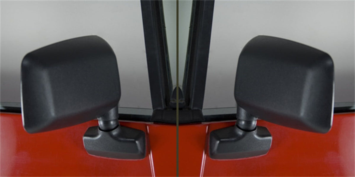 Omix-ADA 11002.19 Door Mirror Kit; Black; 87-95 Jeep Wrangler YJ