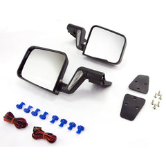 Rugged Ridge 11002.20 Heated Door Mirror Kit; Black; 87-02 Jeep Wrangler YJ/TJ