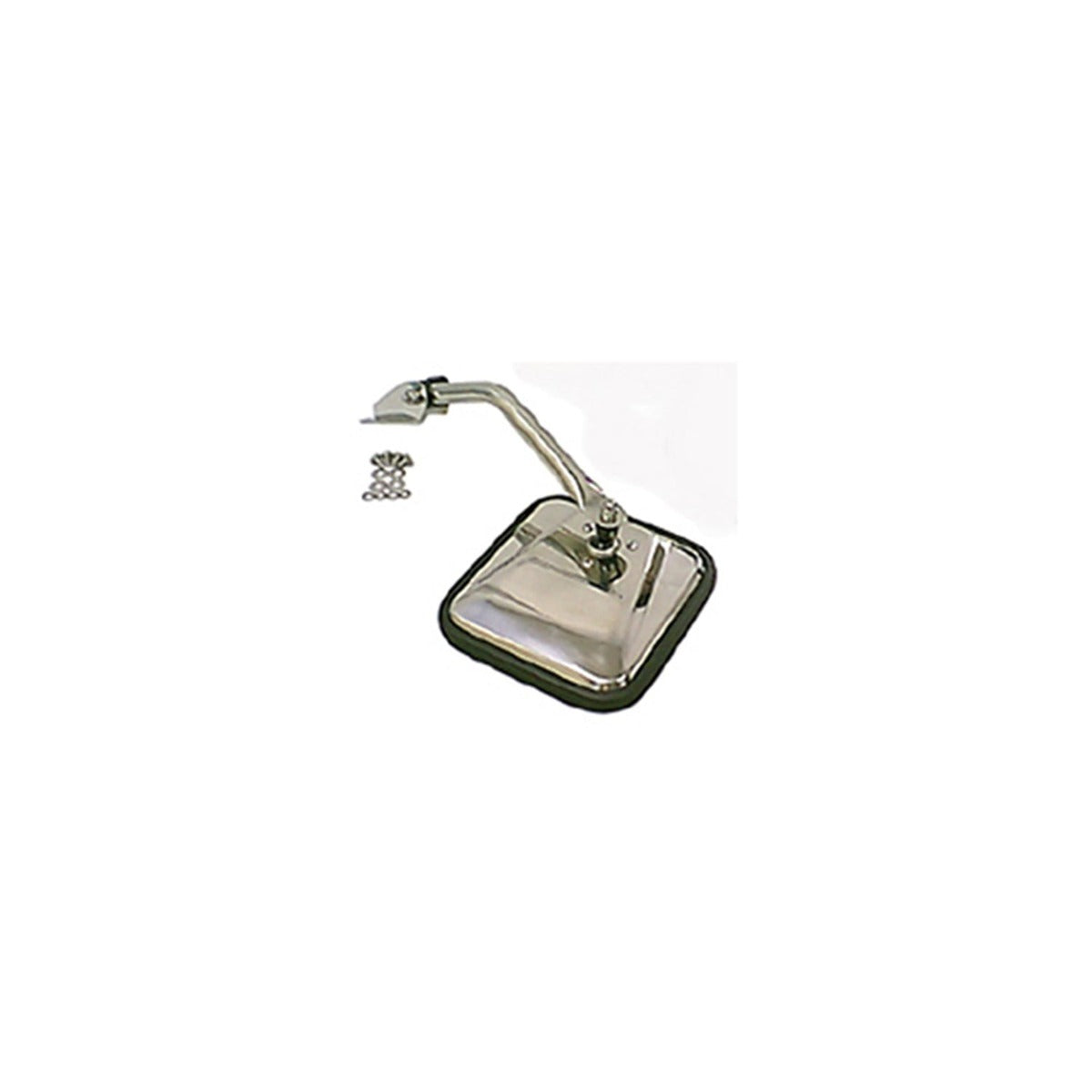 Rugged Ridge 11005.03 Mirror Head and Arm; Stainless Steel; Left Side; 55-86 Jeep CJ Models