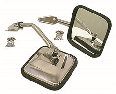 Rugged Ridge 11010.01 CJ-Style Side Mirror Kit, Chrome