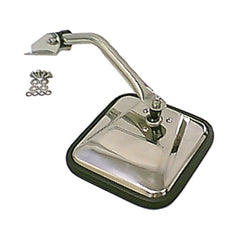 Rugged Ridge 11010.03 CJ-Style Mirror Head and Arm; Chrome; Left Side; 55-86 Jeep CJ Models