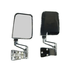 Rugged Ridge 11010.04 Door Mirror Kit; Chrome; 87-02 Jeep Wrangler