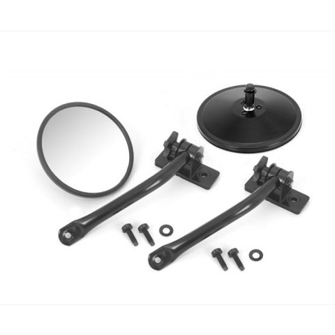 Rugged Ridge 11025.10 Quick Release Mirror Relocation Kit, Black; 97-18 Jeep Wrangler