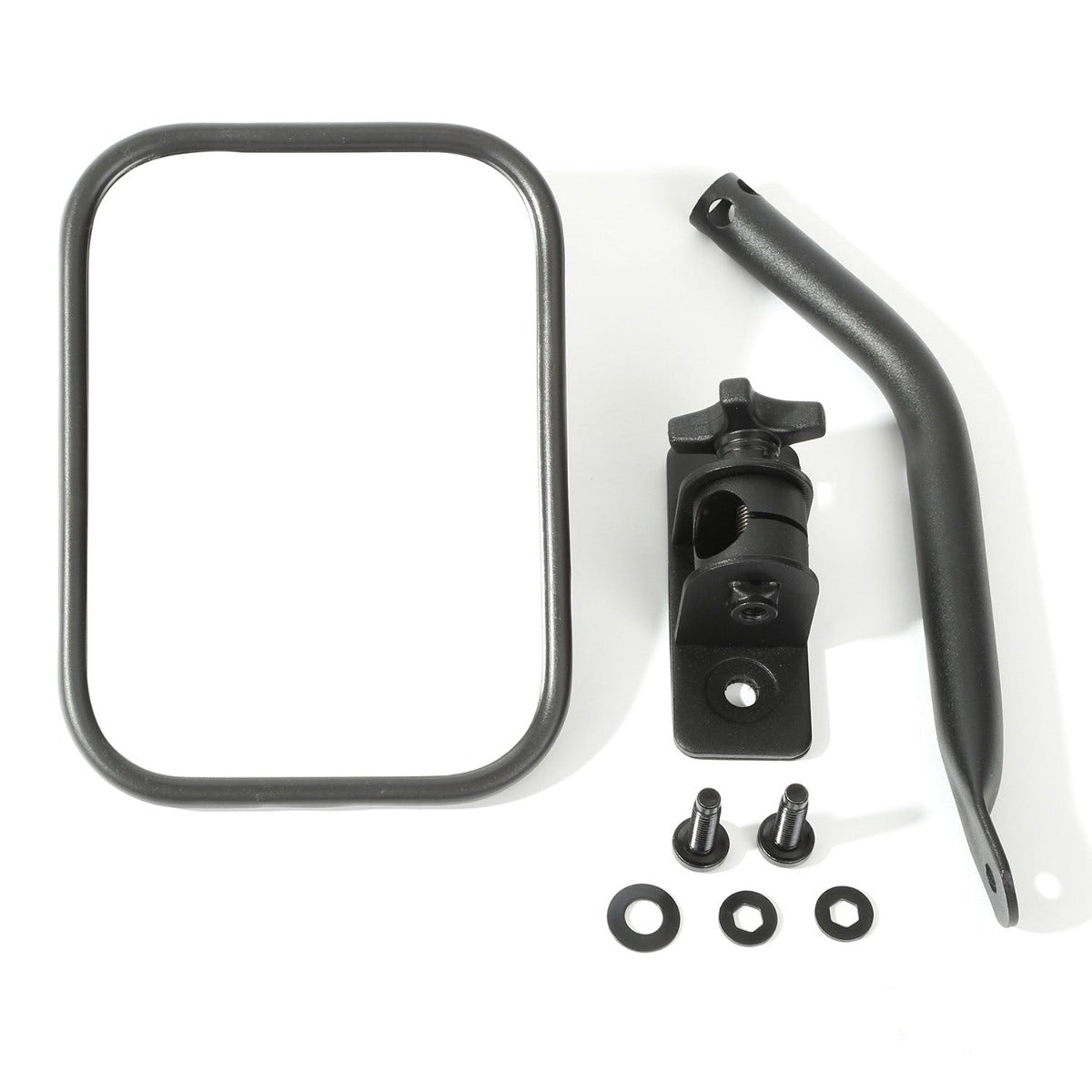Rugged Ridge 11025.18 Quick Release Mirror, Textured Black, Rectangular
