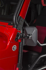 Rugged Ridge 11025.20 Stubby Trail Mirror; Rectangular; Txt Black; 97-17 Jeep Wrangler JK