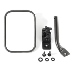 Rugged Ridge 11025.20 Stubby Trail Mirror; Rectangular; Txt Black; 97-17 Jeep Wrangler JK