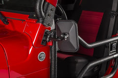 Rugged Ridge 11025.22 Stubby Trail Mirror; Rectangular Pair; Txt Blk; 97-17 Jeep Wrangler JK