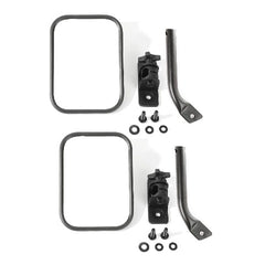 Rugged Ridge 11025.22 Stubby Trail Mirror; Rectangular Pair; Txt Blk; 97-17 Jeep Wrangler JK