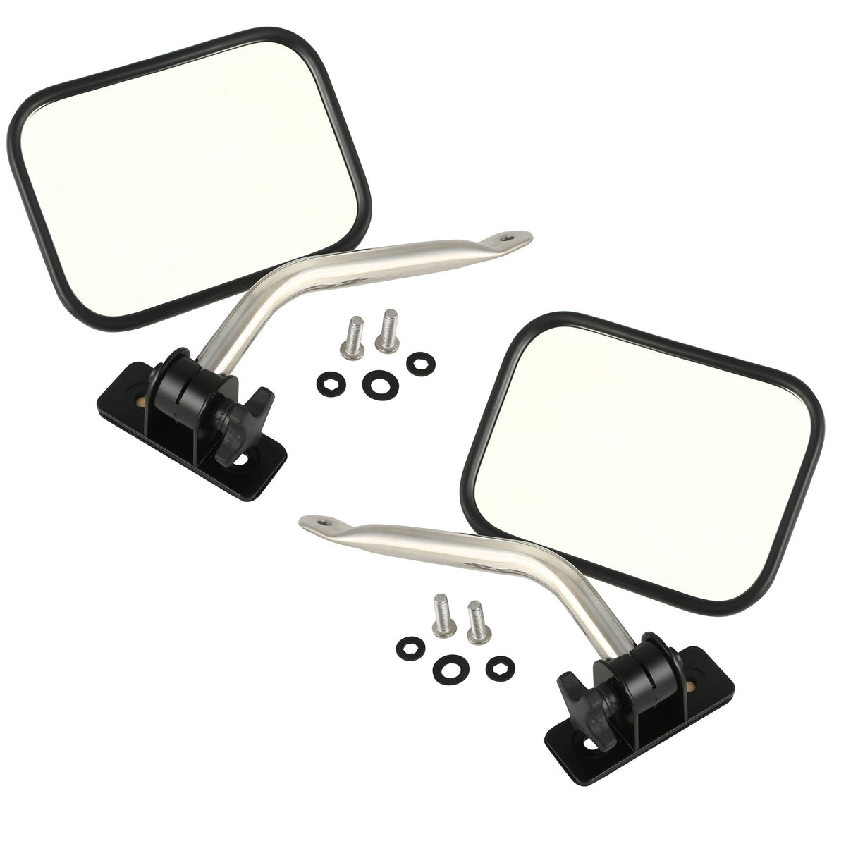 Rugged Ridge 11026.12 Quick Release Mirror Relocation Pair, Stainless