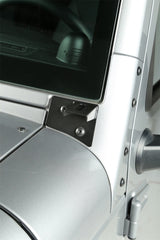 Rugged Ridge 11027.04 Windshield Auxiliary Light Brackets; Textured Black; 07-17 Wrangler JK