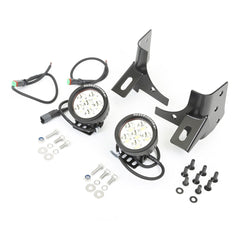 Rugged Ridge 11027.13 Windshield Bracket LED Kit, Black, Round