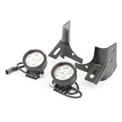 Rugged Ridge 11027.13 Windshield Bracket LED Kit, Black, Round