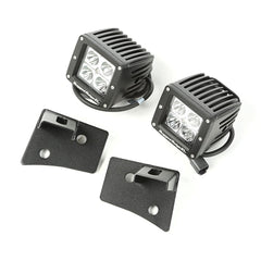 Rugged Ridge 11027.16 Windshield Bracket LED Kit, Textured Black, Square