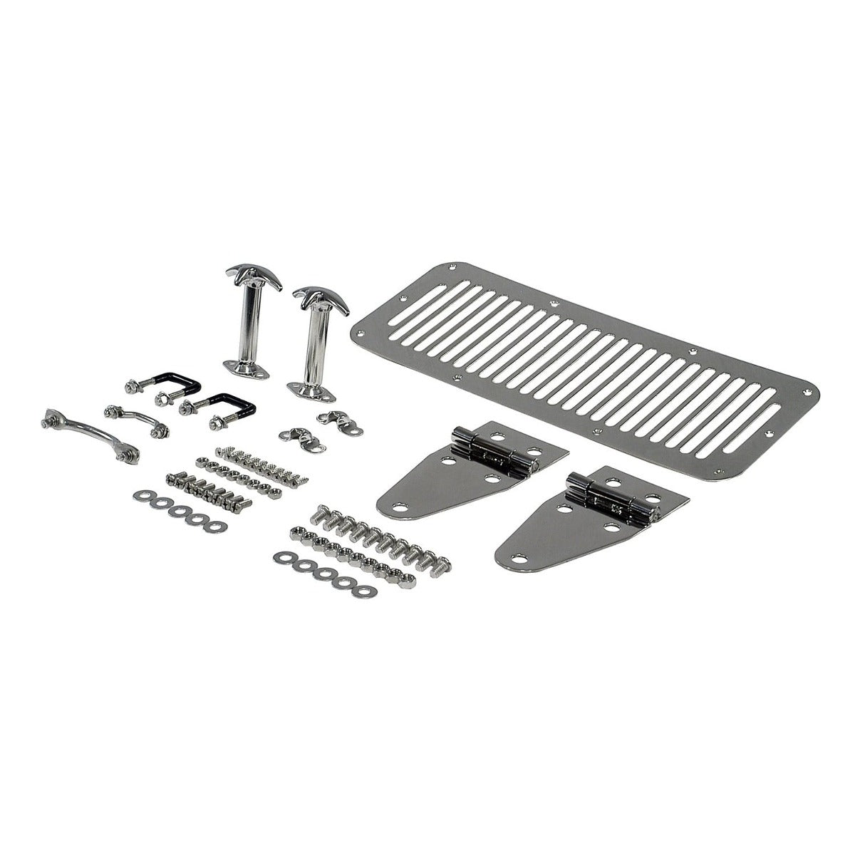 Rugged Ridge 11101.01 Hood Kit, Stainless Steel