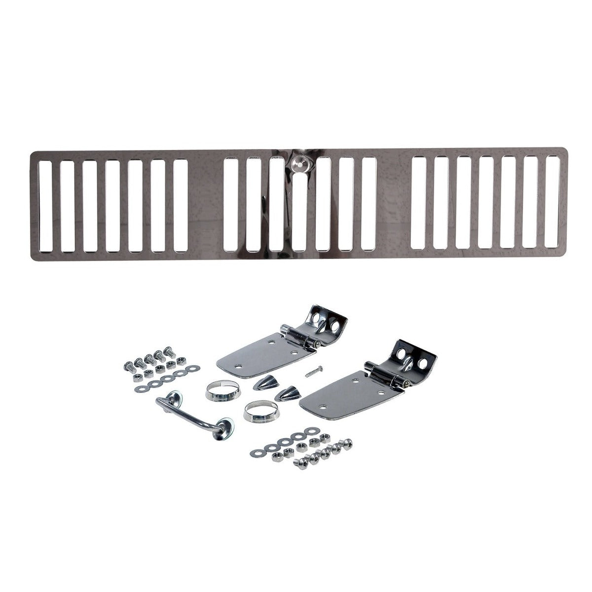 Rugged Ridge 11101.02 Complete Hood Kit, Stainless Steel