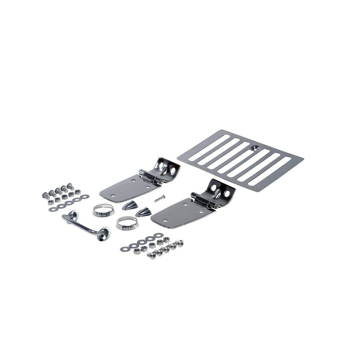 Rugged Ridge 11101.03 Complete Hood Kit, Stainless Steel
