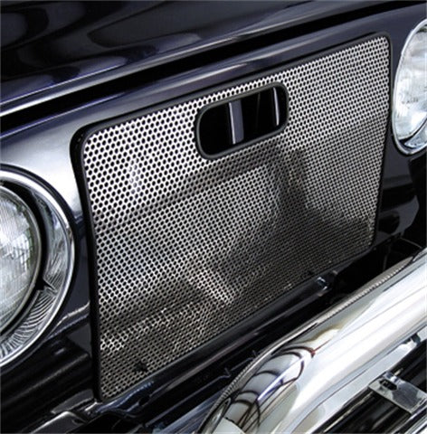 Rugged Ridge 11106.03 Radiator Bug Shield; Stainless Steel; 97-06 Jeep Wrangler TJ