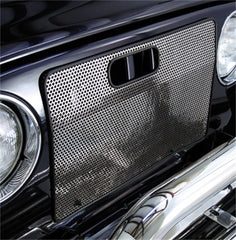 Rugged Ridge 11106.03 Radiator Bug Shield; Stainless Steel; 97-06 Jeep Wrangler TJ
