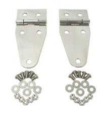 Rugged Ridge 11111.01 Hood Hinges; Stainless Steel; 76-95 Jeep CJ/Wrangler YJ